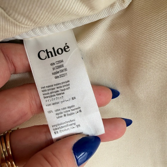 Chloé Denim Blue Backpack with Logo Straps - Picture 9 of 12